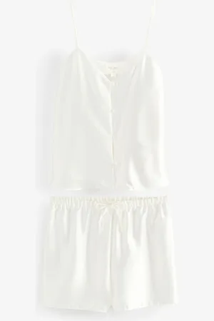 Next Ivory Bridal Satin Cami Short Set Pyjamas