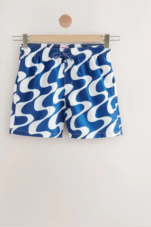 Next Blue Wave Printed Swim Shorts