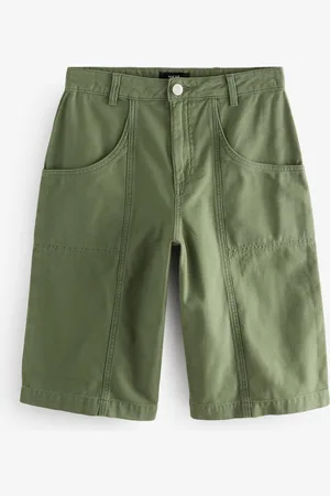 Next Khaki 100% Cotton Jort Shorts