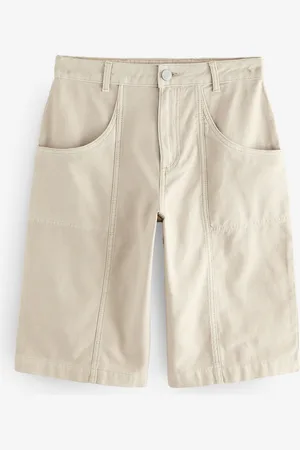 Next Ecru 100% Cotton Jort Shorts
