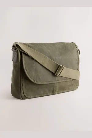 Next Wax Cotton Messenger Bag