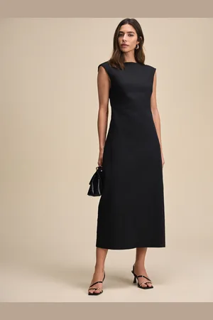 Next Boat Neck Maxi Linen Blend Dress