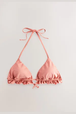 Next Metallic Frill Triangle Bikini Top