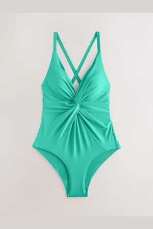 Next Aqua Print Twist Front Tummy Control Swimsuit
