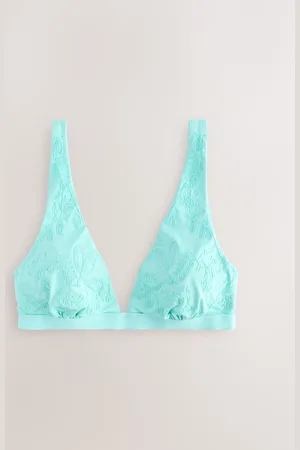 Next Mint Embroidered Triangle Bikini Top