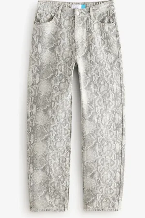 Next Snake Print Straight Leg 100% Cotton Jeans