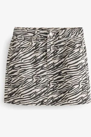 Next Zebra Print 100% Cotton Mini Skirt