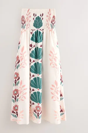 Next Khaki Bandeau Midi Dress