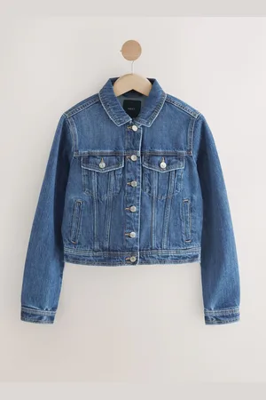 Next Dark Fitted Denim Trucker 100% Cotton Jacket