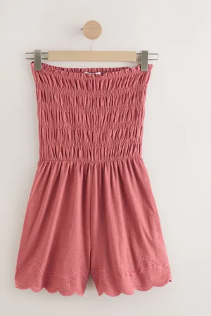Next Rose Bandeau Shirred 100% Cotton Playsuit
