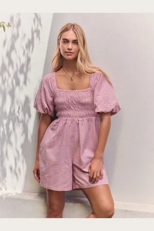 Next /Yellow Off Shoulder Textured Playsuit