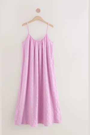 Next Lilac Purple Textured Jersey Maxi Dress