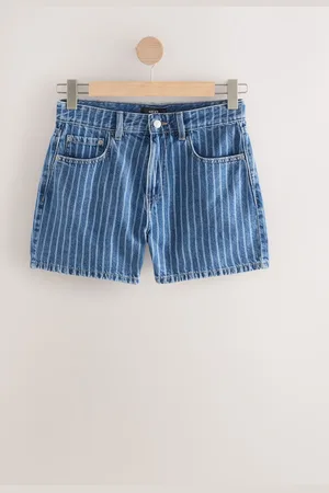 Next Stripe 100% Cotton Rigid Denim Shorts