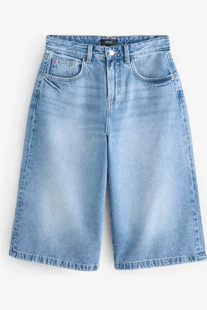 Next Mid Denim Longline Jort Denim Shorts