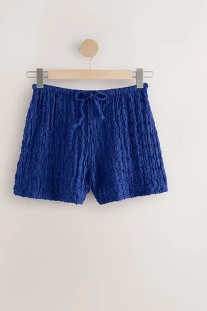 Next Cobalt Textured Drawstring Shorts