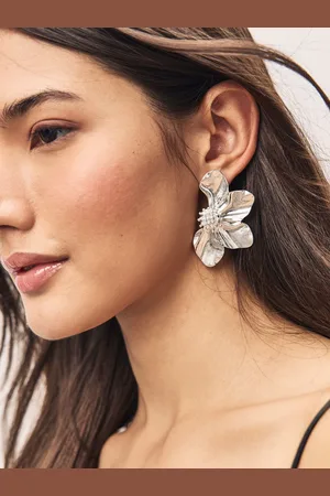 Next Tone Flower Statement Stud Earrings