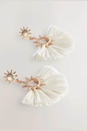 Next Bone Straw Look Sun Statement Earrings