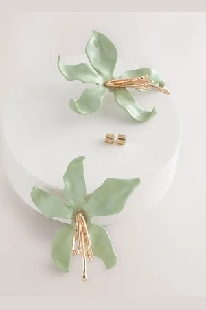 Next Light Flower Statement Stud Earrings