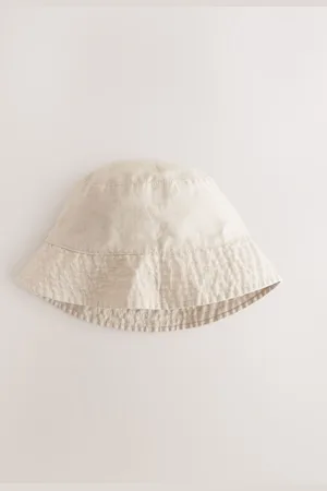 Next Linen Blend Bucket Hat