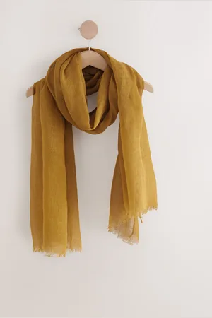 Next Olive Linen Scarf