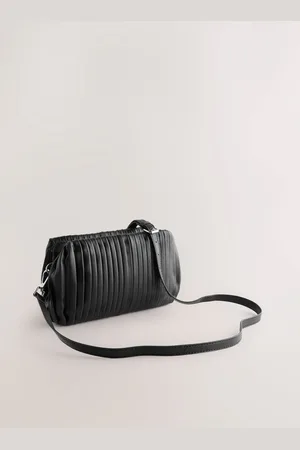 Next Leather Plisse Clutch Bag
