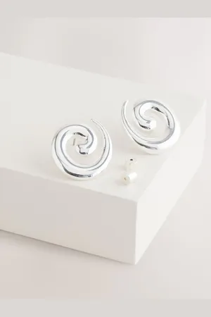 Next Tone Swirl Stud Earrings
