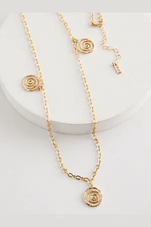 Next Tone Long Swirl Necklace