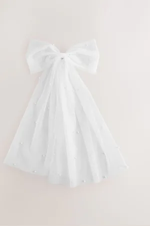 Next Chiffon Pearl Effect Hair Bow