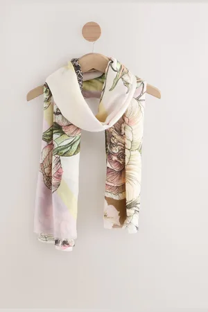 Next Yellow/Lilac Floral Print Lightweight Scarf