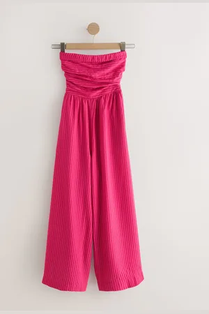 Next Bright Stripe Bandeau Seersucker Jumpsuit