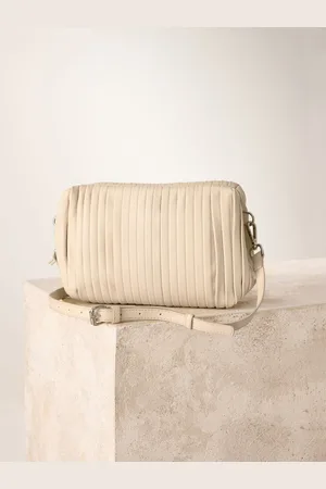 Next Bone Leather Plisse Clutch Bag