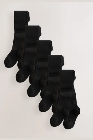 Next Blue 5 Pack Cotton Rich School Tights