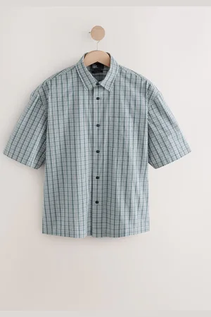 Next & White Edit Micro Check Short Sleeve Shirt