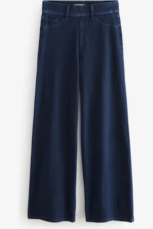 Next Rinse Wide Leg Denim Jersey Leggings