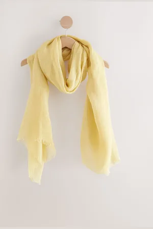 Next Yellow Linen Scarf