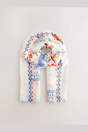 Next Fish Motif Lightweight Scarf