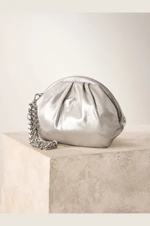 Next Leather Snap Clutch Bag
