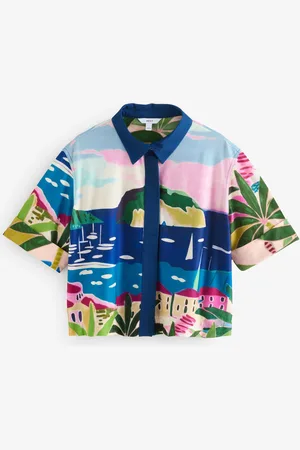 Next Multi Printed Scenic Holiday Short Sleeve Shirt