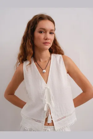 Next Tie Front Sleeveless Top