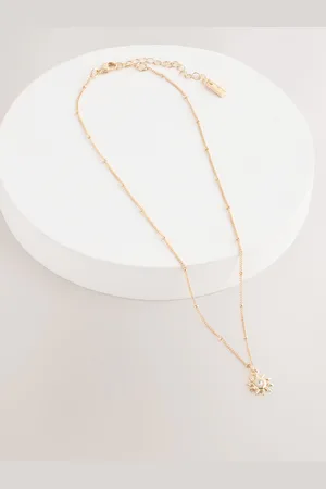 Next Tone Sun Drop Ball Chain Necklace