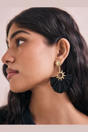 Next Straw Look Sun Statement Earrings