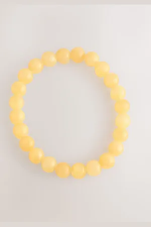 Next Yellow Bead Stretch Bracelet
