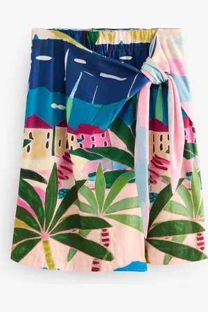 Next Multicolour Scenic Printed Holiday Wrap Mini Skirt
