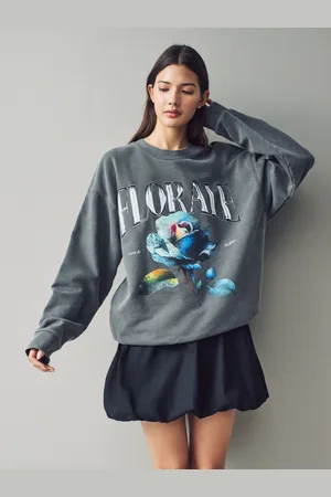 Next Charcoal Florale Sweatshirt