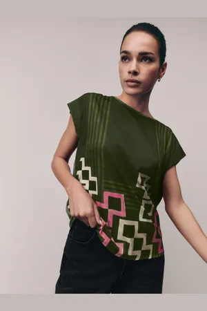 Next Geo Short Sleeve Print Top