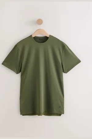 Next Khaki Active T-Shirt with Contrast Back Panel