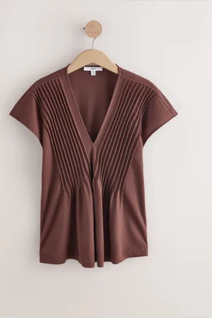 Next Rose Pintuck V-Neck Top