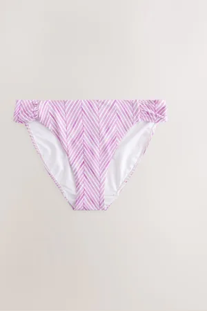 Next Lilac Purple Ruched High Leg Bikini Bottoms
