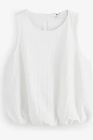 Next 100% Cotton Sleeveless Bubble Hem Top
