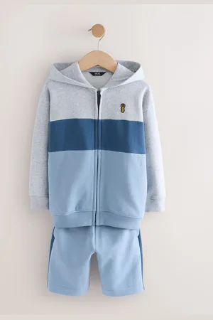 Next Colour Block Zip Through Hoodie Set (3-16yrs)